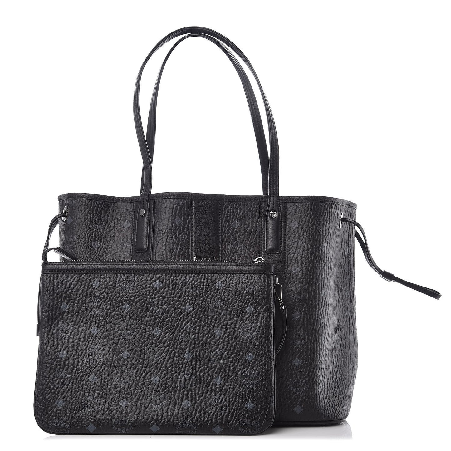 Visetos Medium Liz Reversible Shopper Tote Black