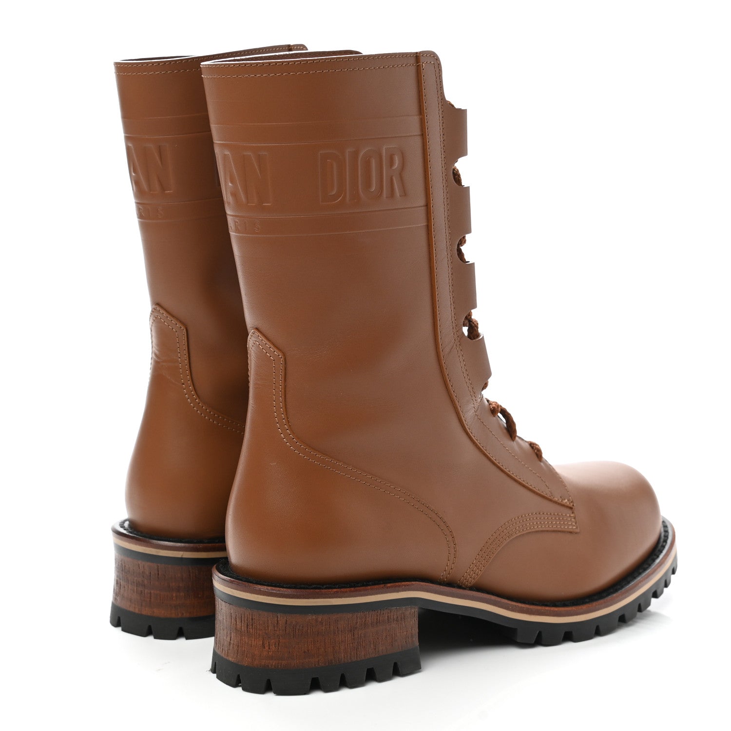 Christian Dior Calfskin Dior Quest 35mm Hiking Boots 37.5 Golden Saddle 4 of 7