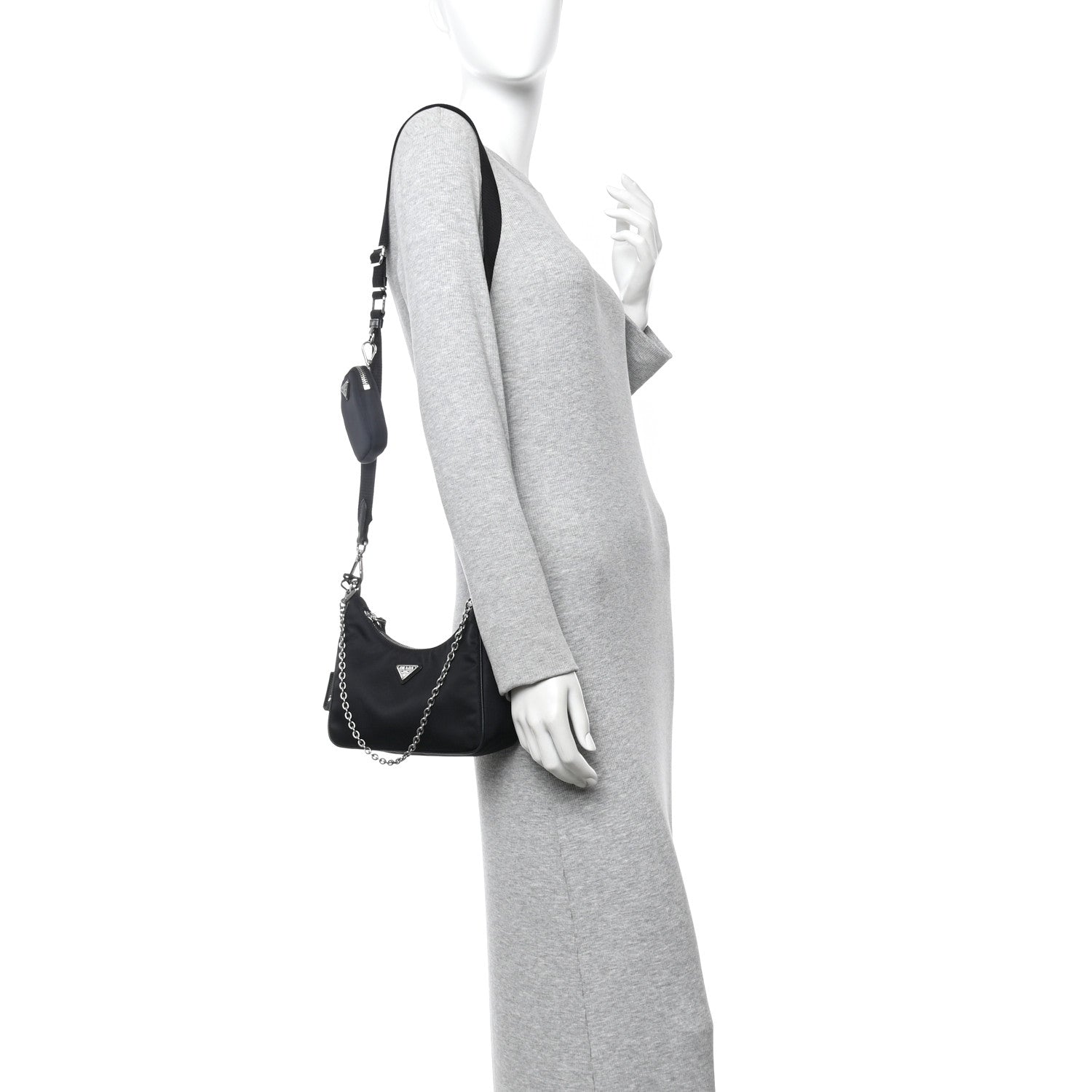 Prada Re-Nylon Saffiano Re-Edition 2005 Shoulder Bag Black 2 of 13