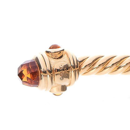 David Yurman 18K Yellow Gold Madeira Citrine 3.5mm Renaissance Bracelet M 4 of 4