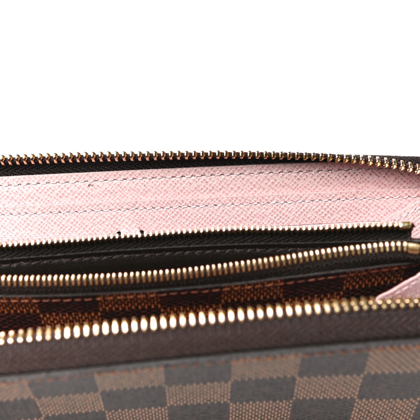 Damier Ebene Clemence Wallet Rose Ballerine