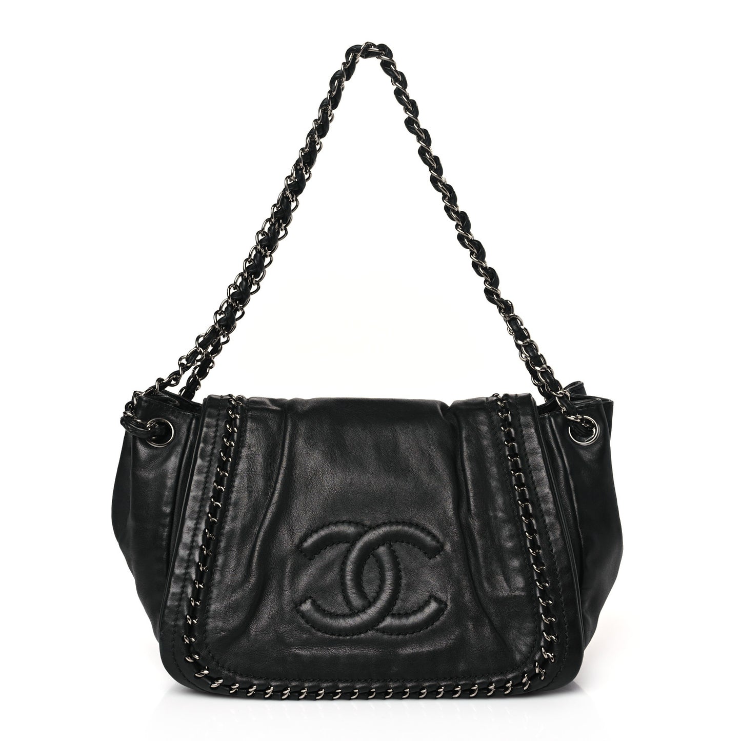 Lambskin Luxe Ligne Flap Black
