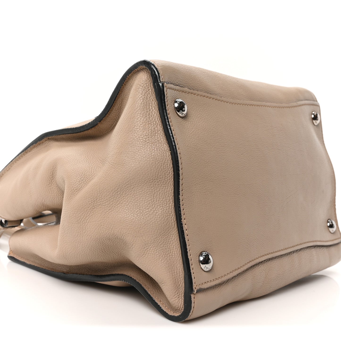 Glace Calf Twin Pocket Tote Quarzo