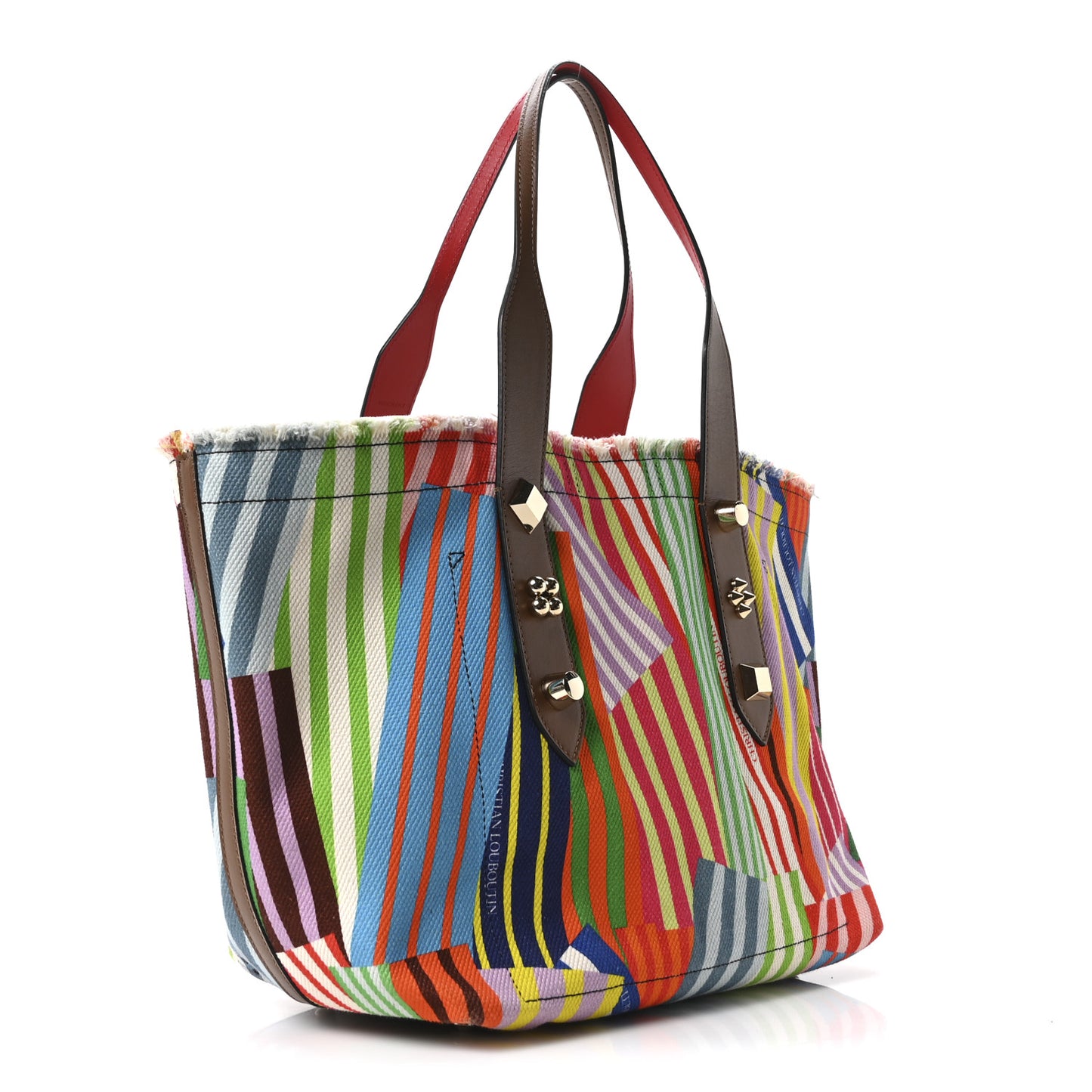 Canvas Printed Medium Frangibus Tote Multicolor Coconut