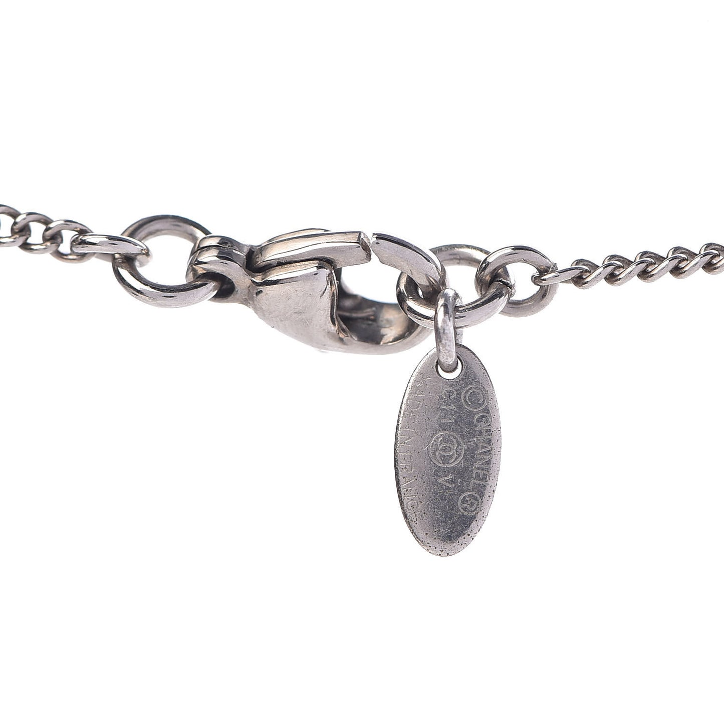 Crystal CC Necklace Silver