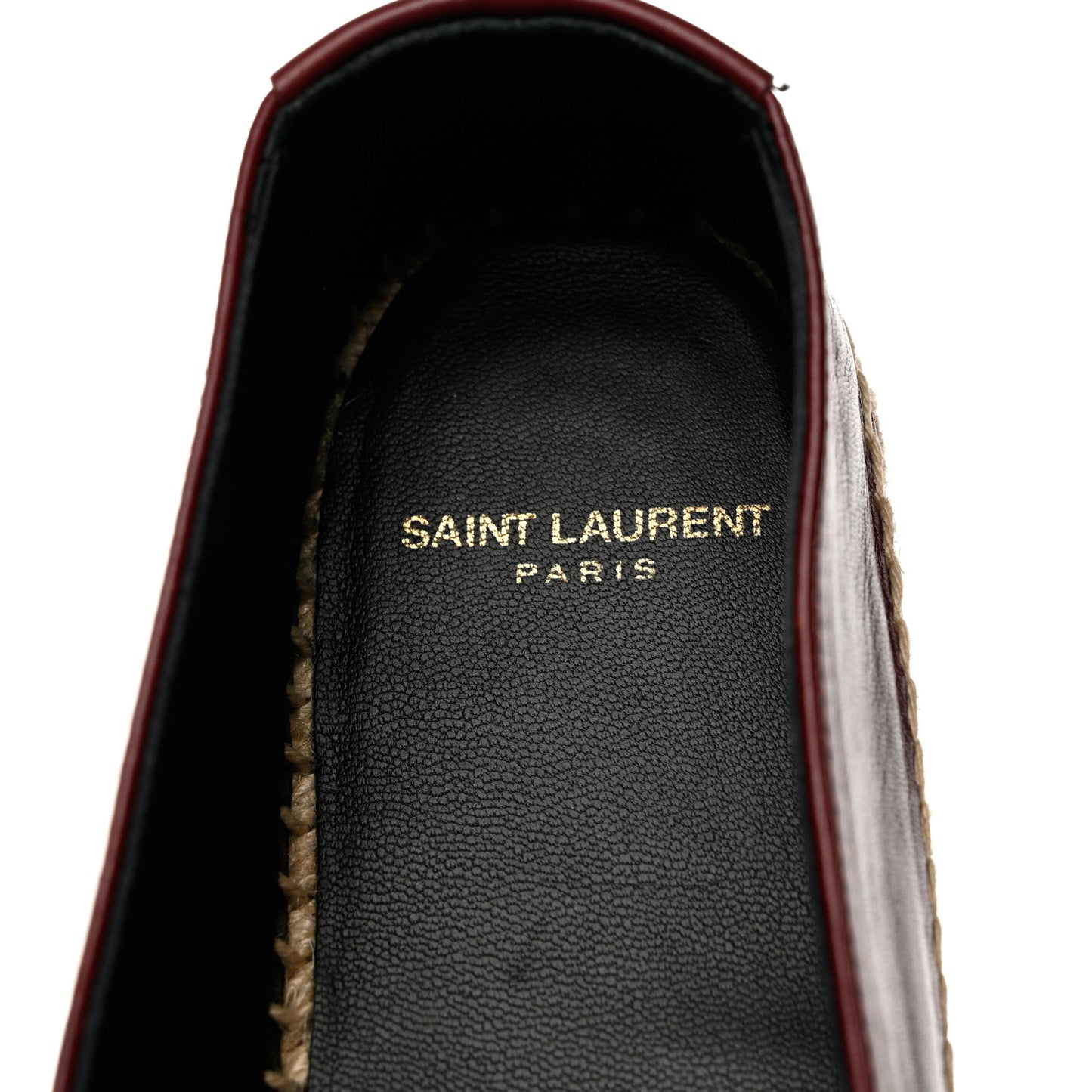 Lambskin Monogram Espadrilles 36.5 Maroon