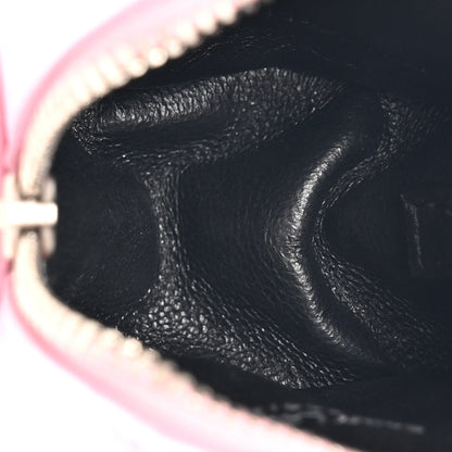 Saint Laurent Crinkled Lame Calfskin Jaime Cube Charm Keychain Violet 5 of 7