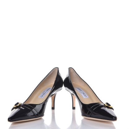 Jimmy Choo Patent Jacob Pumps 37.5 Black 6 of 11