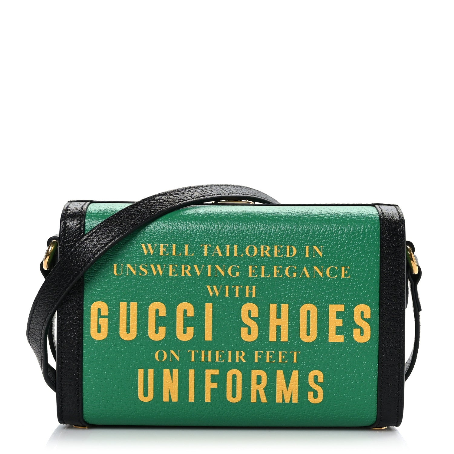 Gucci Grained Calfskin Gucci 100 Mini Bag Green 1 of 8