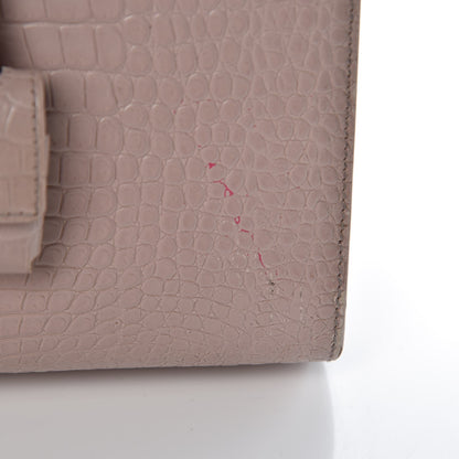 Saint Laurent Calfskin Crocodile Embossed Baby Sac De Jour Rose Antic 10 of 29