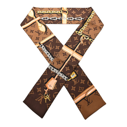 Louis Vuitton Silk Monogram Confidential Bandeau Brown 1 of 3