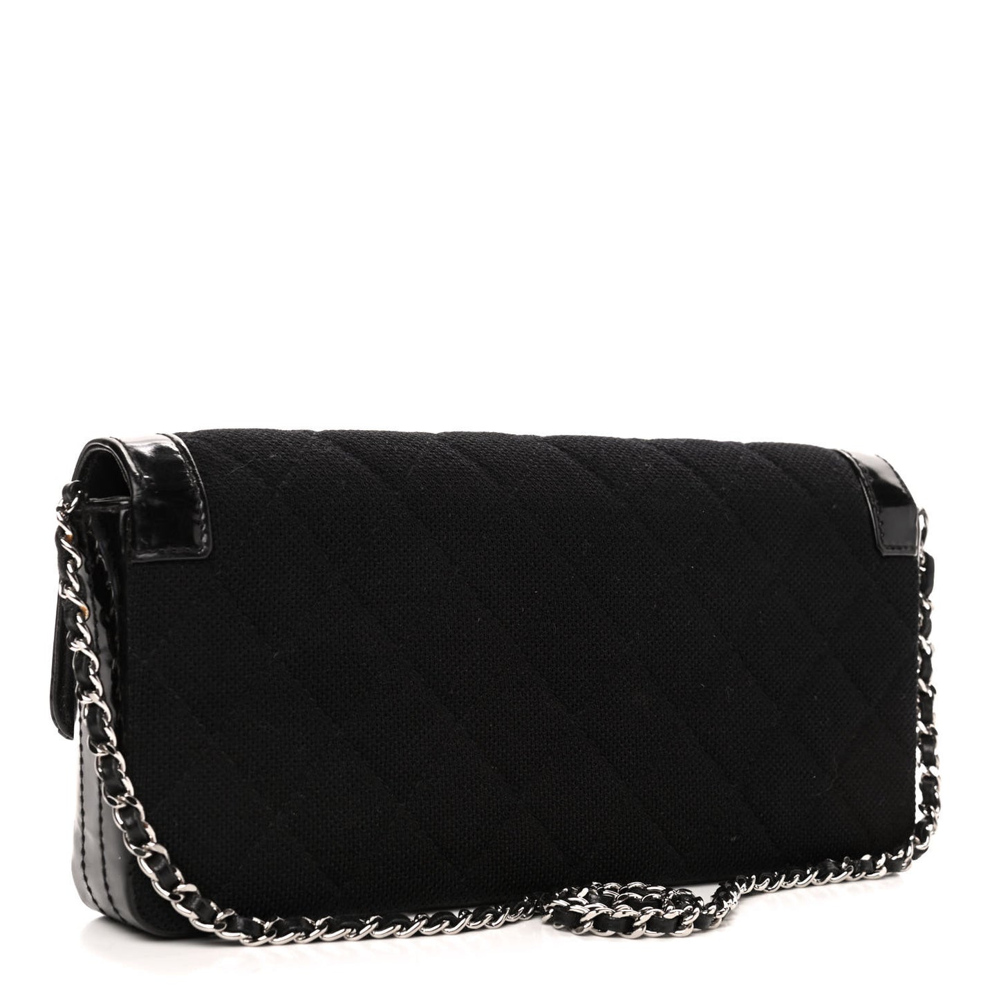 Jersey Patent Quilted 2.55 Reissue East West Flap Black