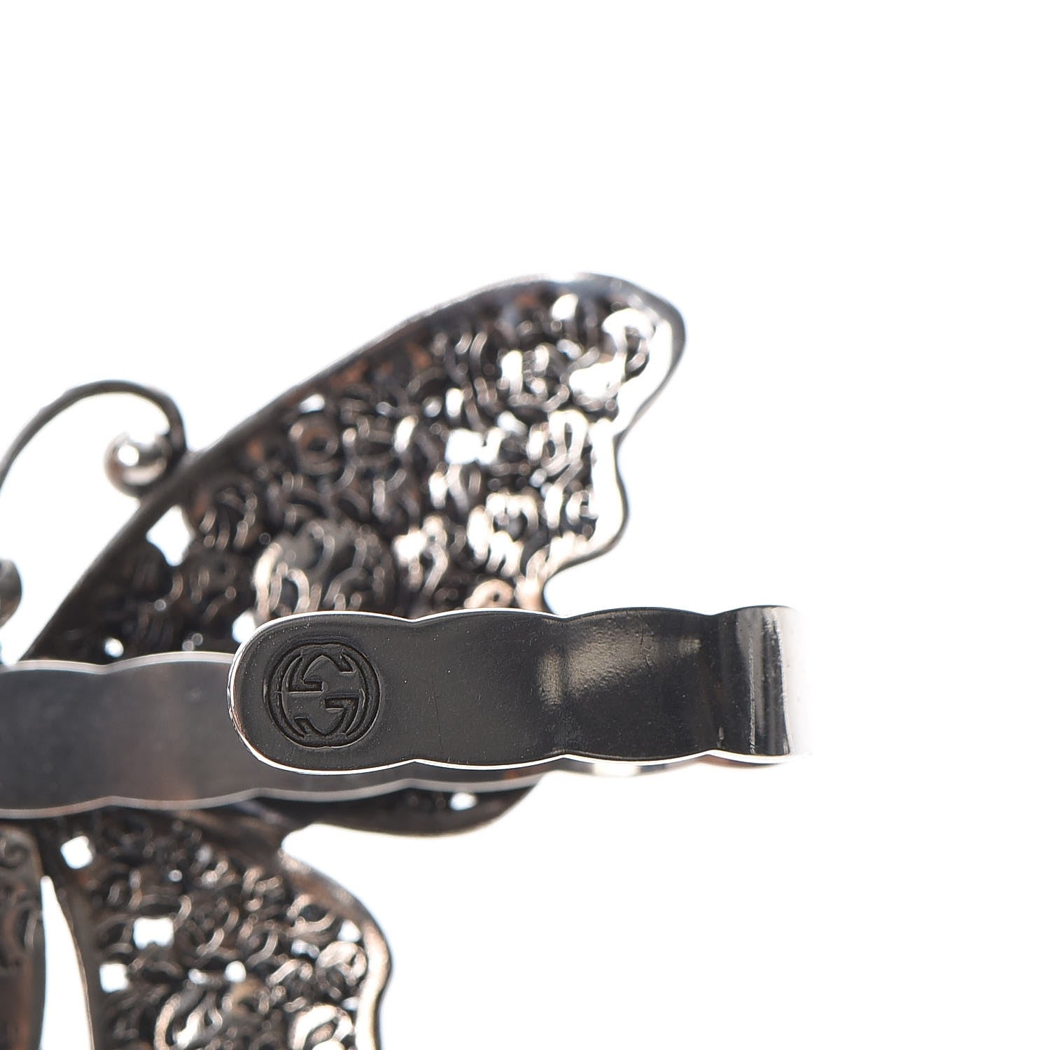 Gucci Crystal Studded Butterfly Palm Cuff 6 of 10