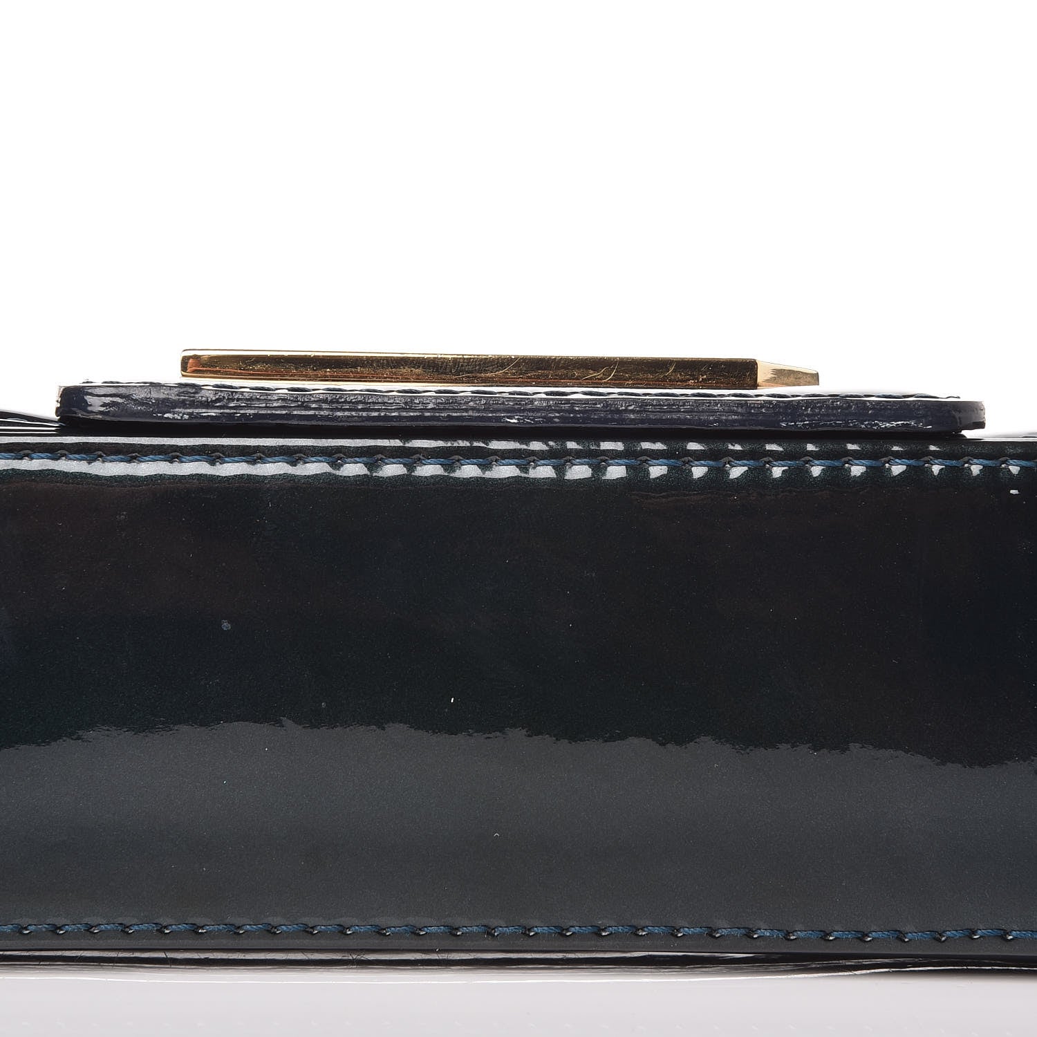 Louis Vuitton Patent Sobe Clutch Blue Nuit 11 of 13
