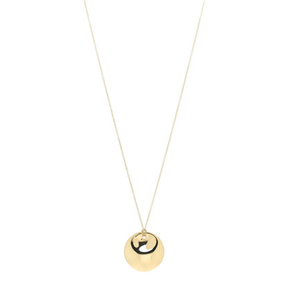 Tiffany 18K Yellow Gold Elsa Peretti Round Disc Pendant Necklace 1 of 5
