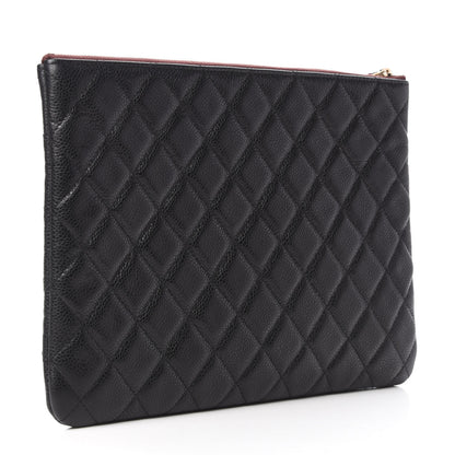 Chanel Caviar Quilted Medium Cosmetic Case Black 3 of 8