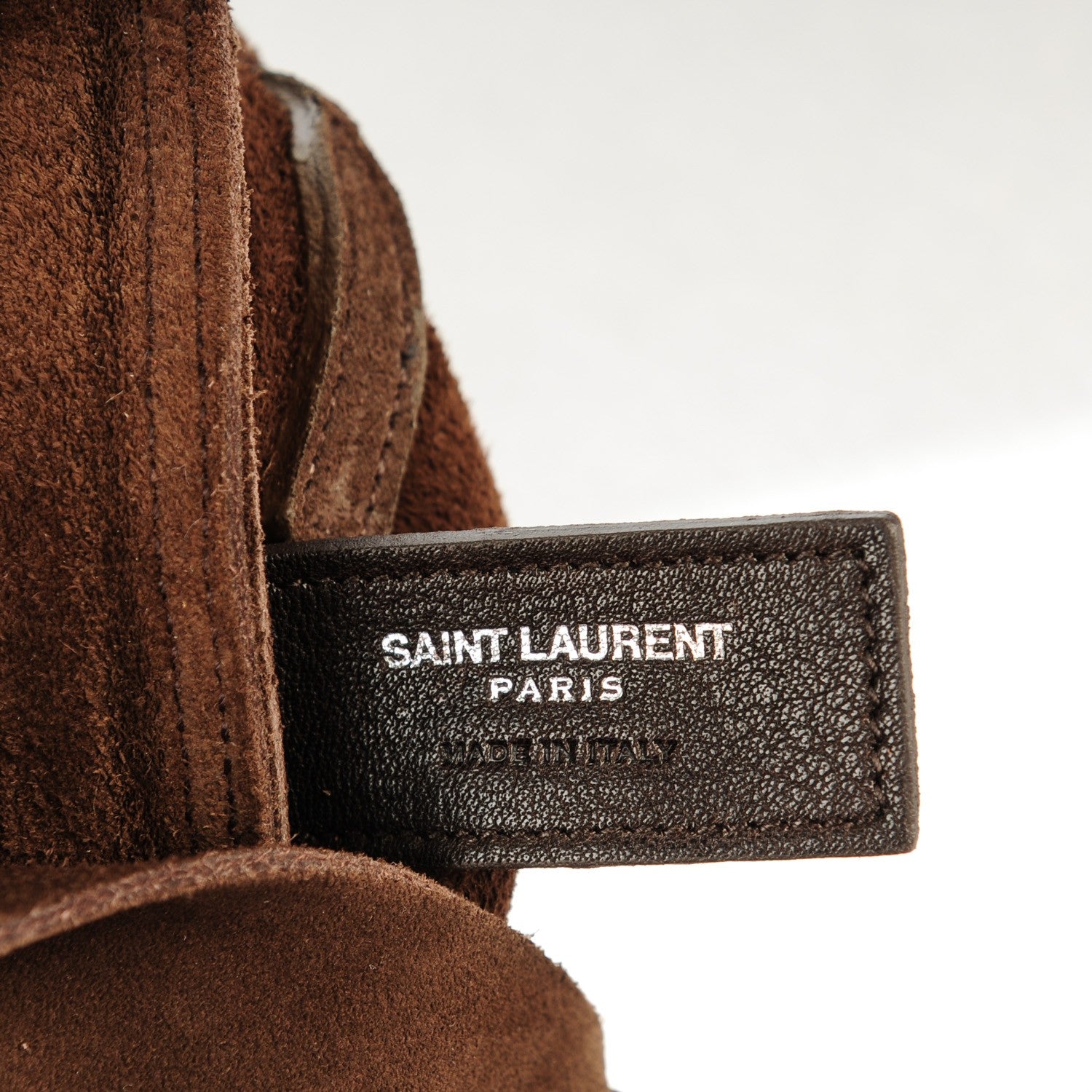 Saint Laurent Suede Fringe Flat Anita Crossbody Bag Coffy Marrone 6 of 7