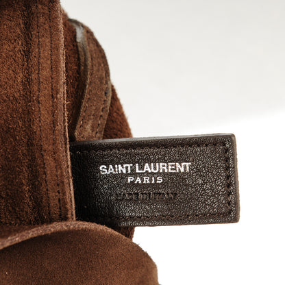 Saint Laurent Suede Fringe Flat Anita Crossbody Bag Coffy Marrone 6 of 7