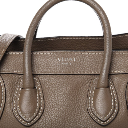 Celine Drummed Calfskin Nano Luggage Souris 9 of 11