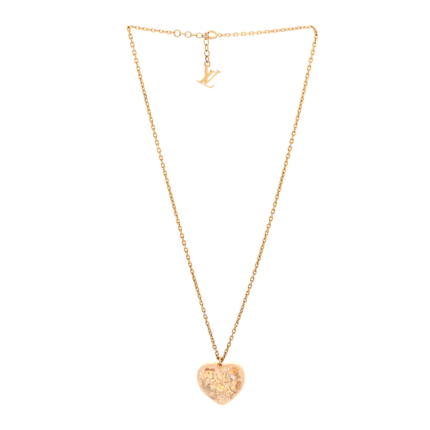 Inclusion Heart Necklace White