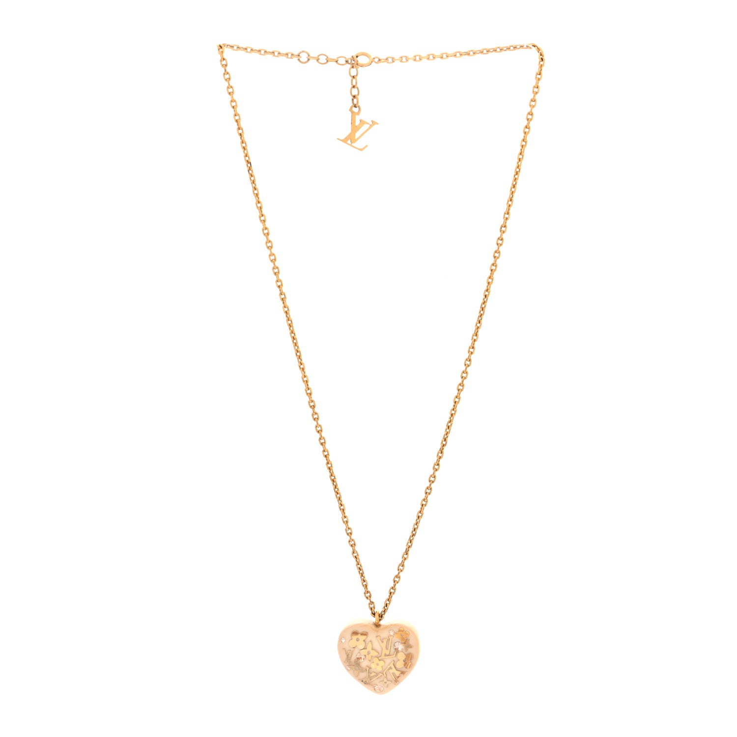 Louis Vuitton Inclusion Heart Necklace White 1 of 3