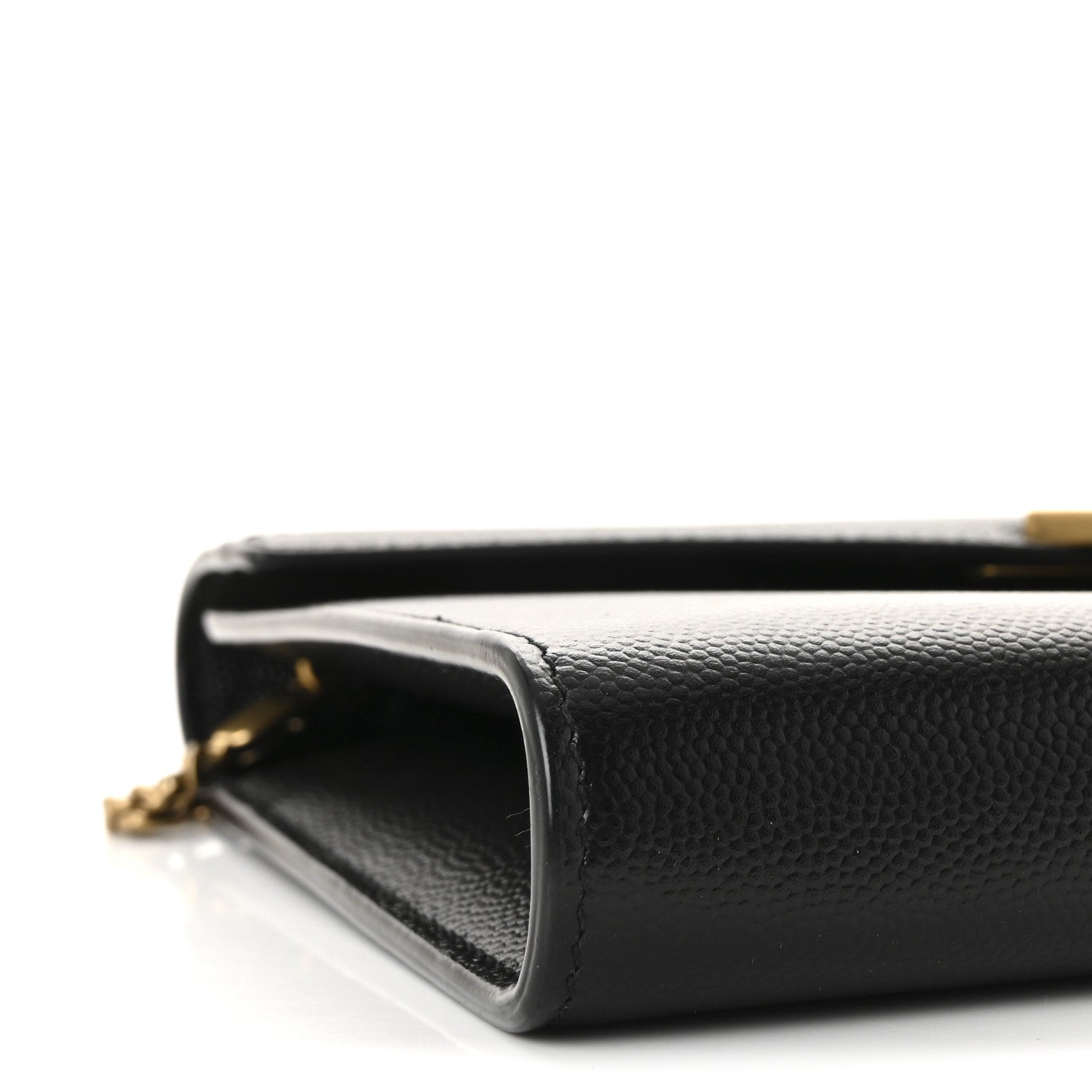 Saint Laurent Grain De Poudre Monogram Cassandra Chain Wallet Black 8 of 10
