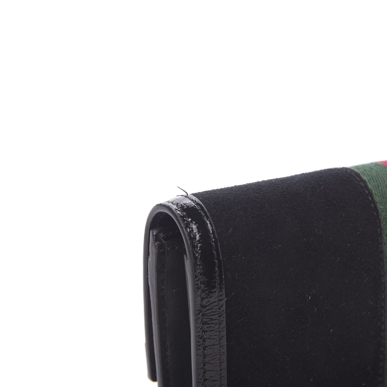 Gucci Suede Patent GG Web Ophidia Continental Wallet Black 8 of 10