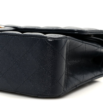 Chanel Caviar Quilted Medium Double Flap Navy 11 of 12
