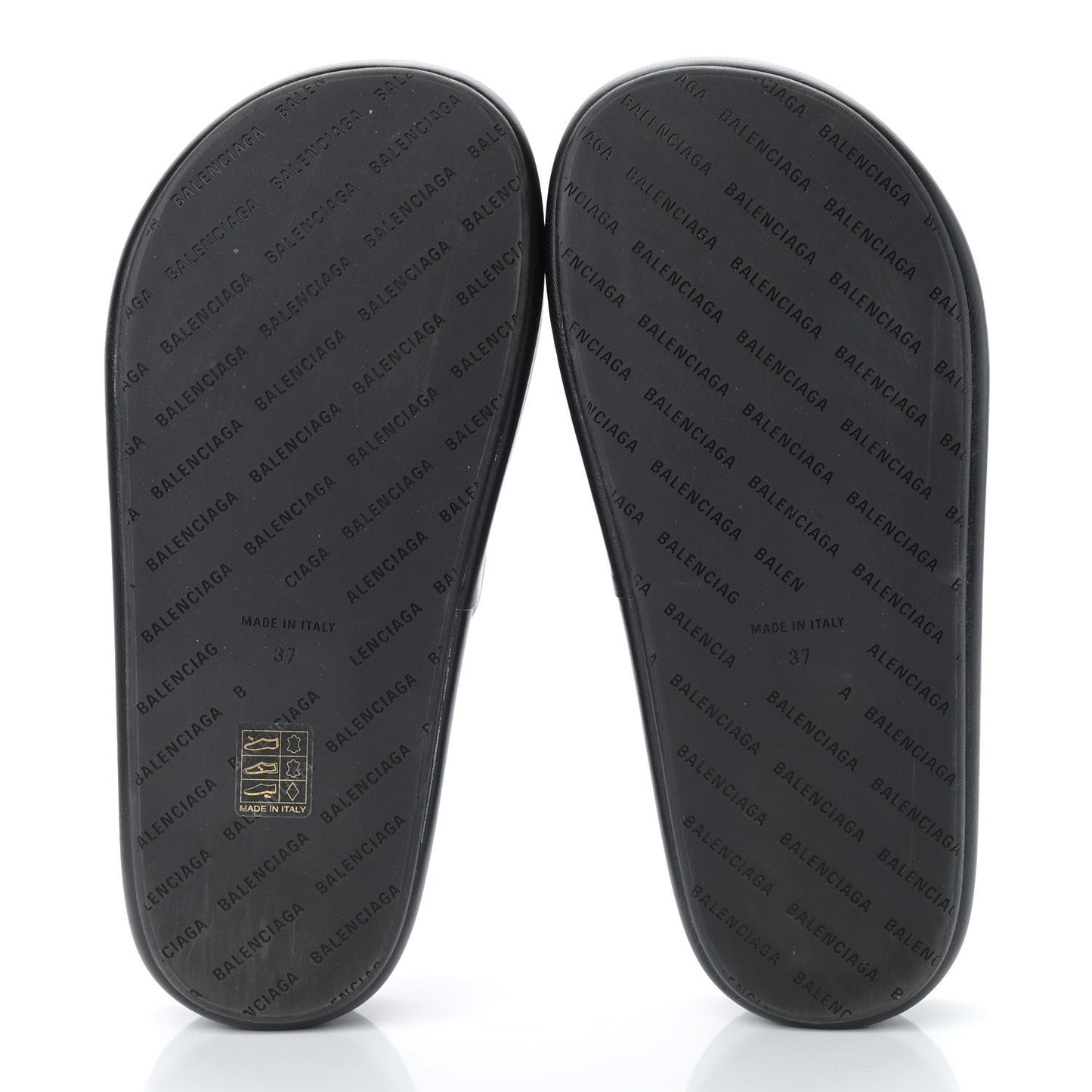 Smooth Nappa Logo Rise Platform Sandals 37 Black White