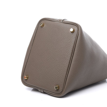 Hermes Taurillon Clemence Picotin Lock 18 PM Etoupe 6 of 10