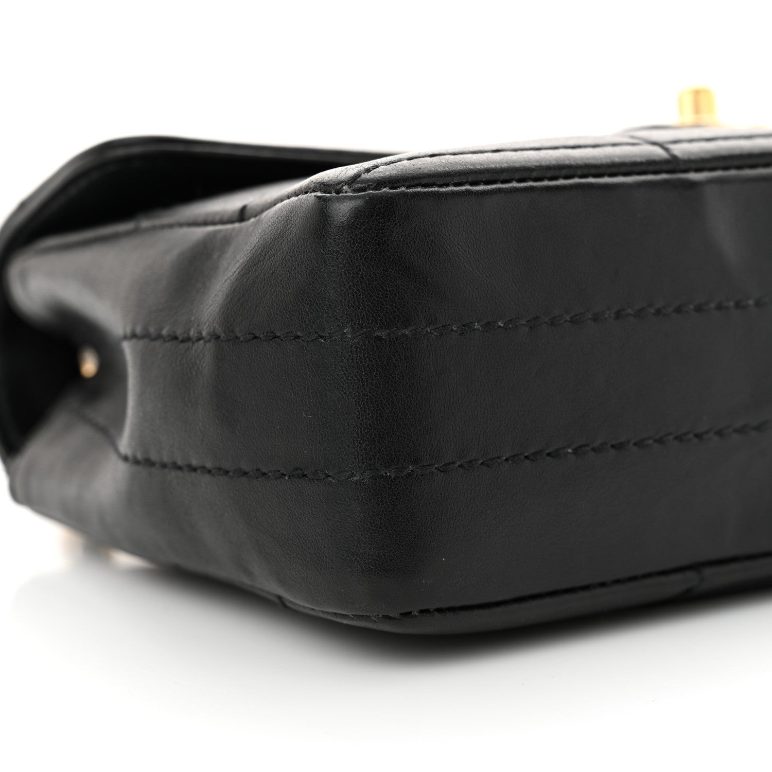 Chanel Lambskin Stitched Chocolate Bar Single Flap Black 9 of 15