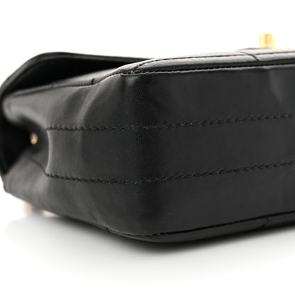Chanel Lambskin Stitched Chocolate Bar Single Flap Black 9 of 15