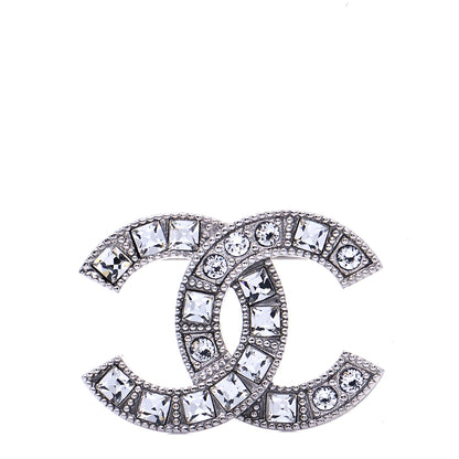 Chanel Baguette Crystal CC Small Brooch Silver 1 of 5