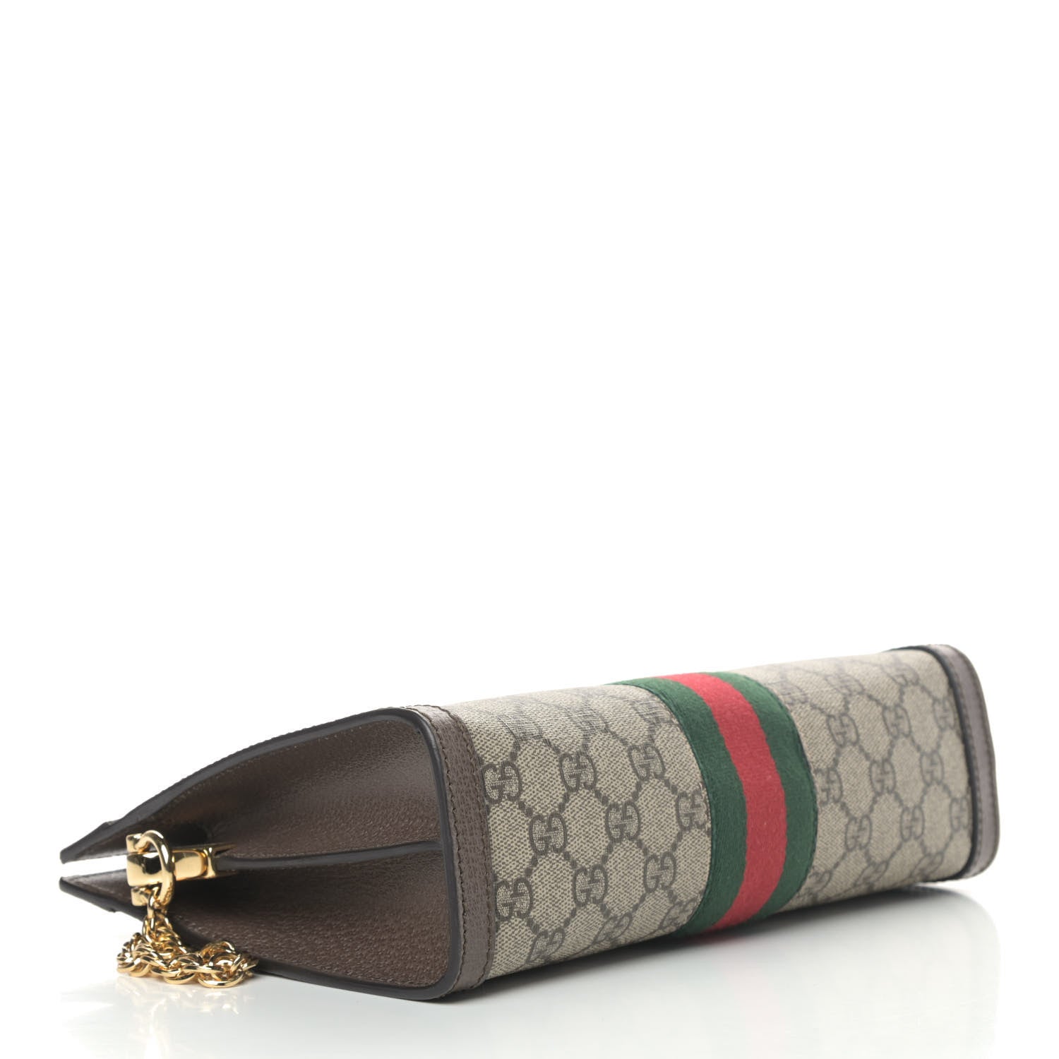 Gucci GG Supreme Monogram Web Small Ophidia Chain Shoulder Bag Brown 3 of 4