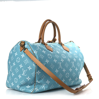Louis Vuitton Calfskin Monogram Speedy P9 Bandouliere 50 Turquoise 4 of 12