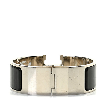 Hermes Enamel Wide Clic Clac H Bracelet PM Black 3 of 4
