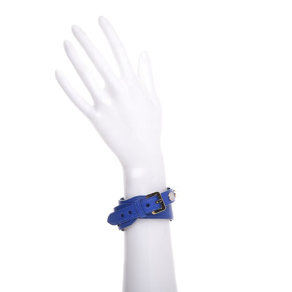 Louis Vuitton Goatskin Spike It Wrap Bracelet 17 Blue 2 of 8