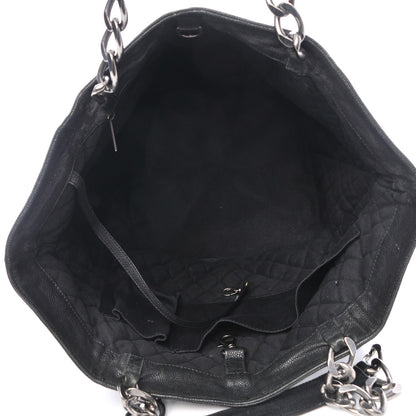 Chanel Distressed Caviar Outdoor Tote Black 5 of 16