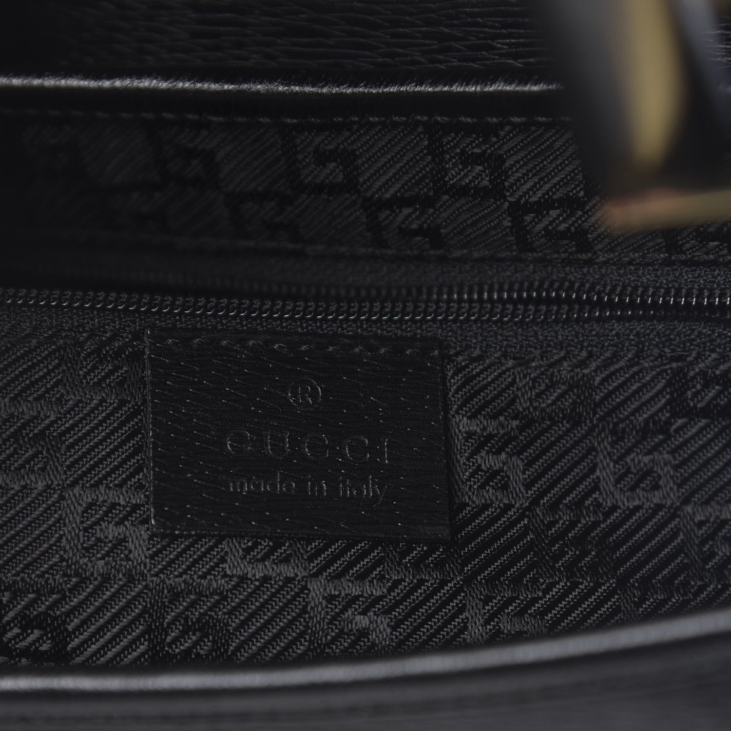 Gucci Calfskin Bamboo Handle Jackie O Hobo Black 6 of 10
