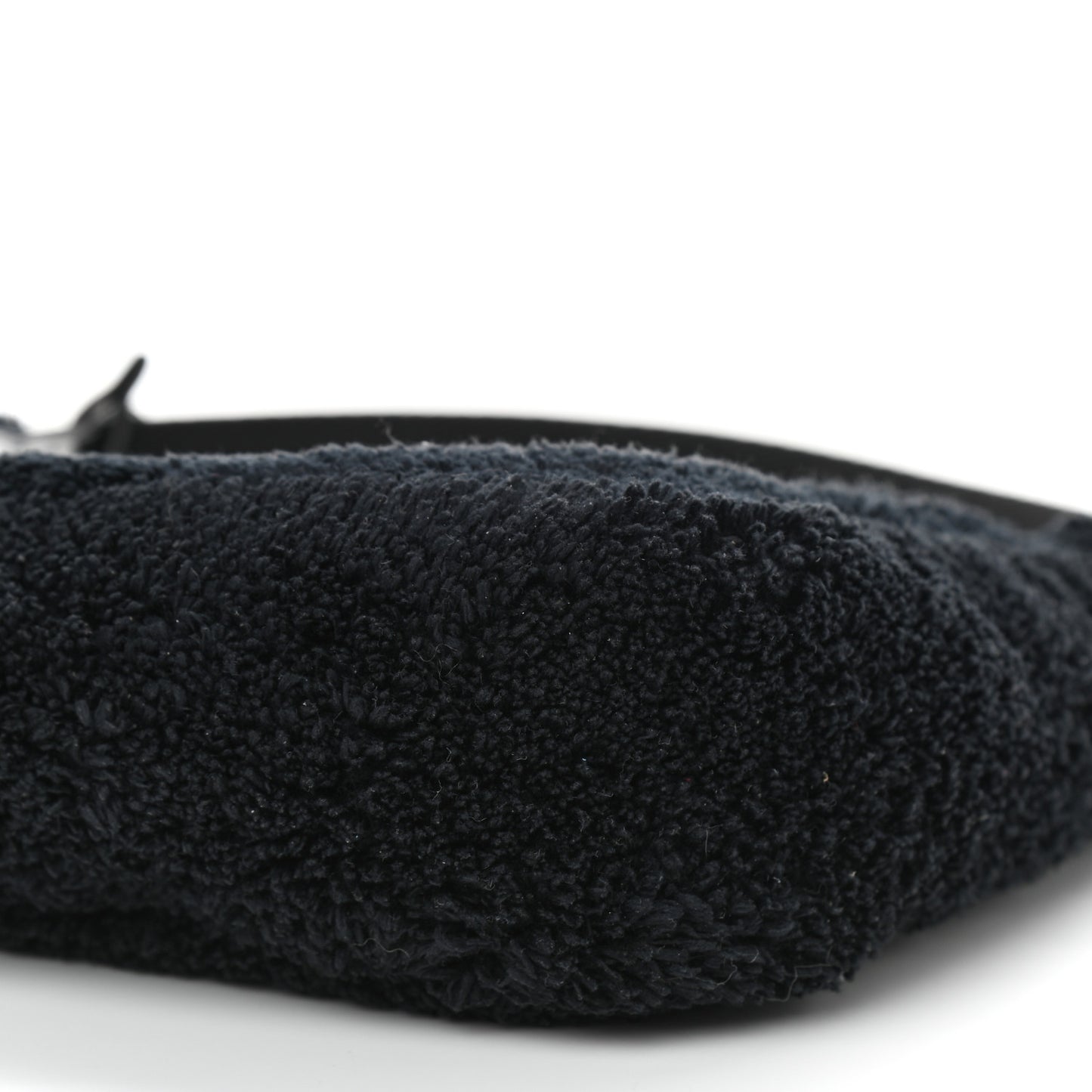 Terry Cloth Mini Re-Edition 2000 Bag Black White