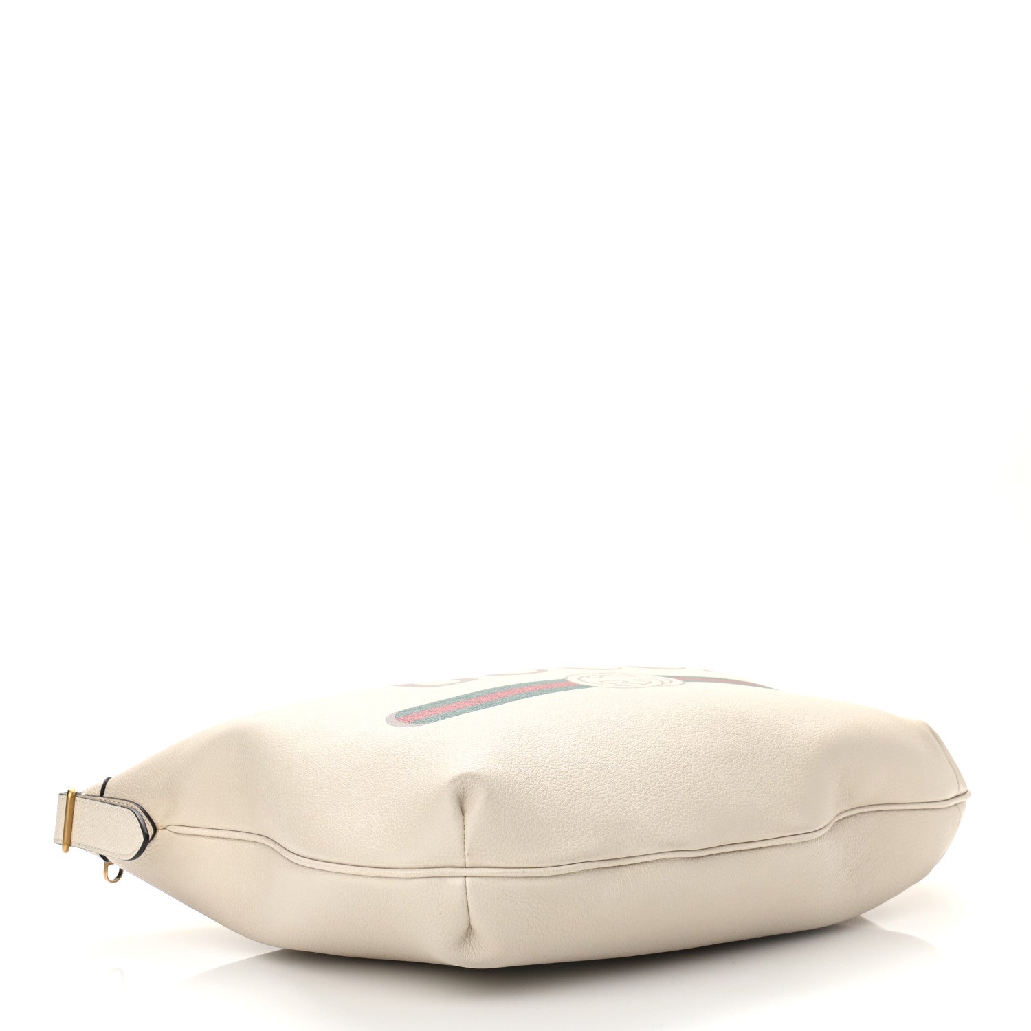 Gucci Grained Calfskin Logo Half Moon Hobo White 4 of 10