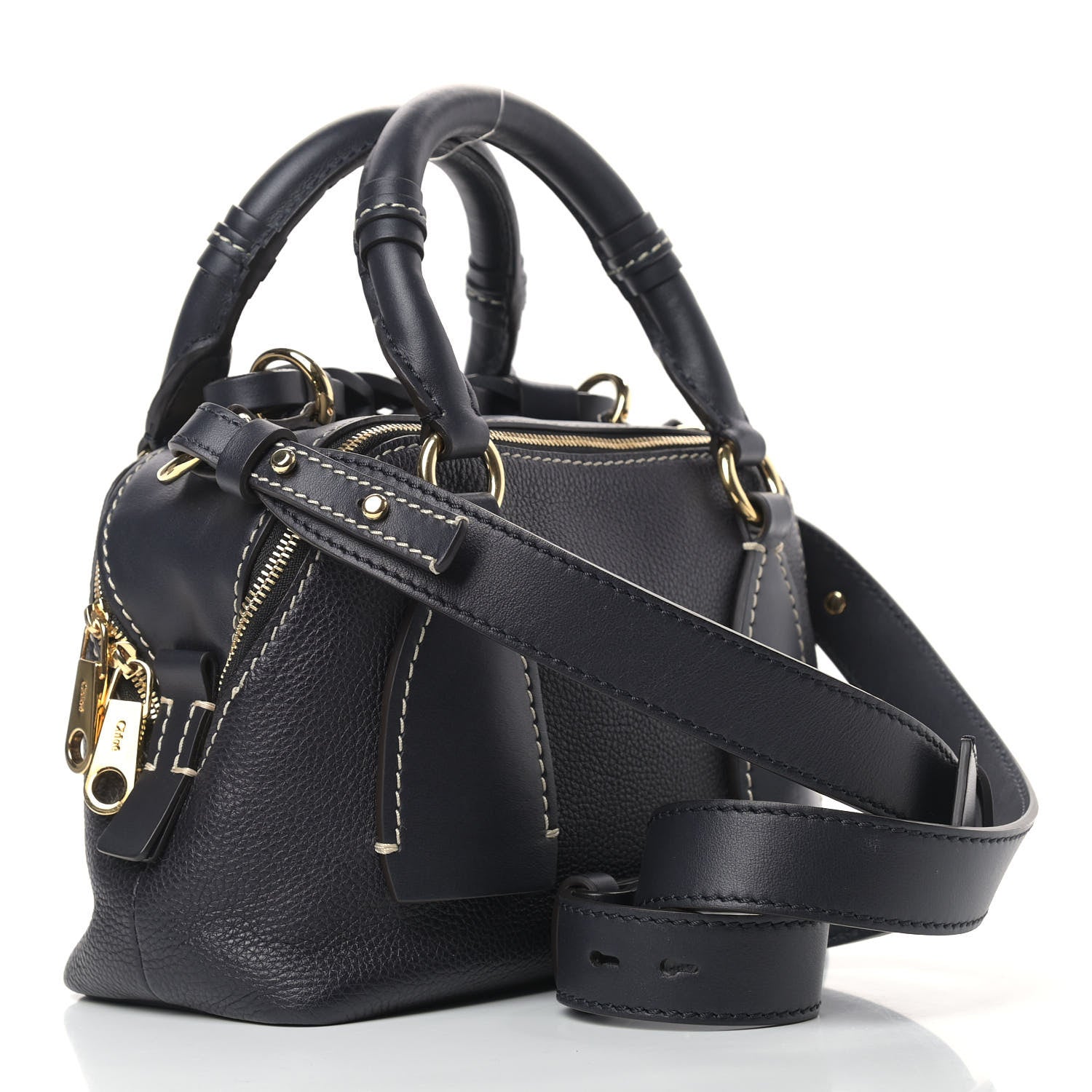 Chloe Calfskin Small Daria Full Blue 3 of 10