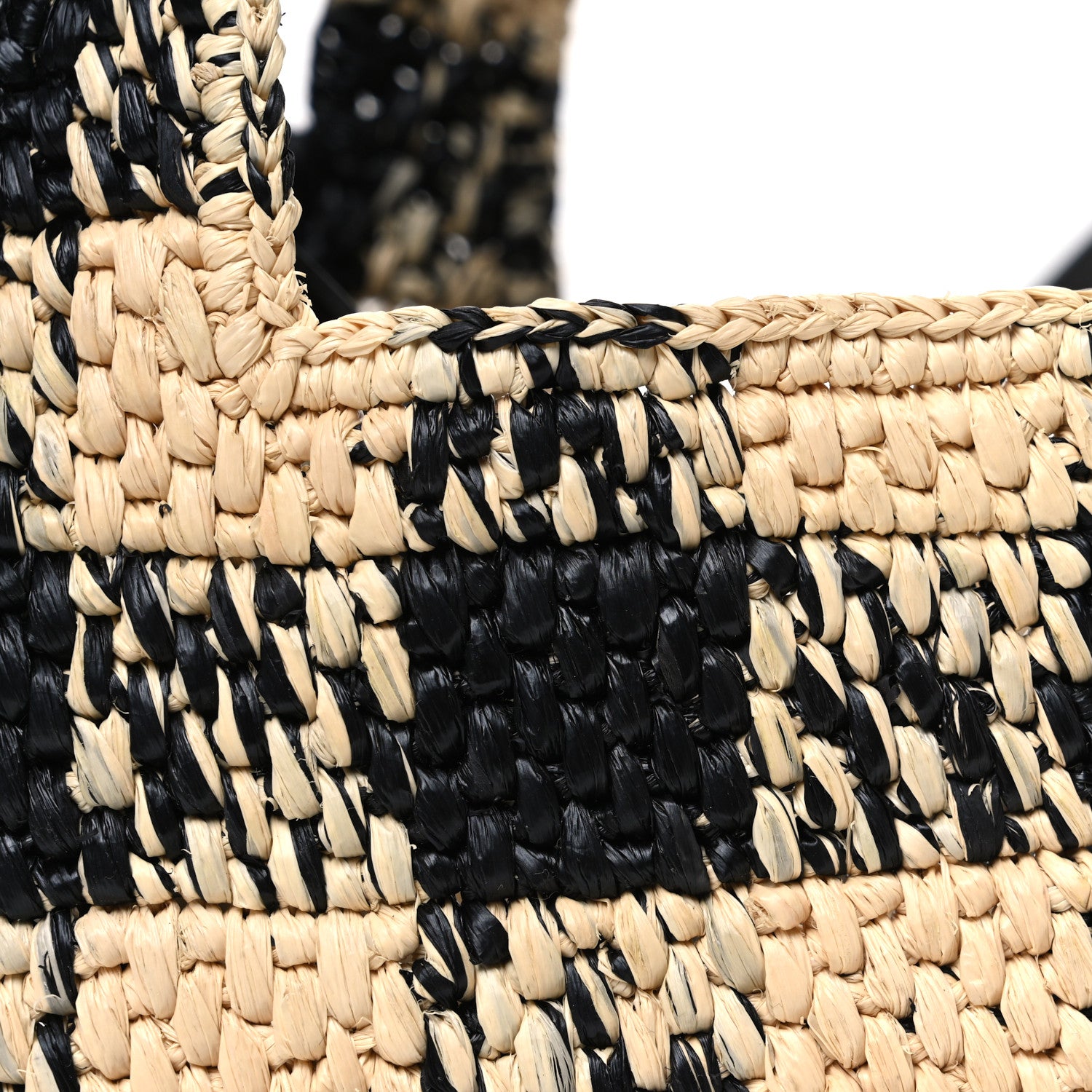 Loewe X PAULA'S IBIZA Raffia Mini Font Tote Black Natural 8 of 10