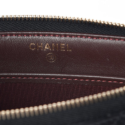 Chanel Lambskin Quilted Zip Pouch Black 6 of 9