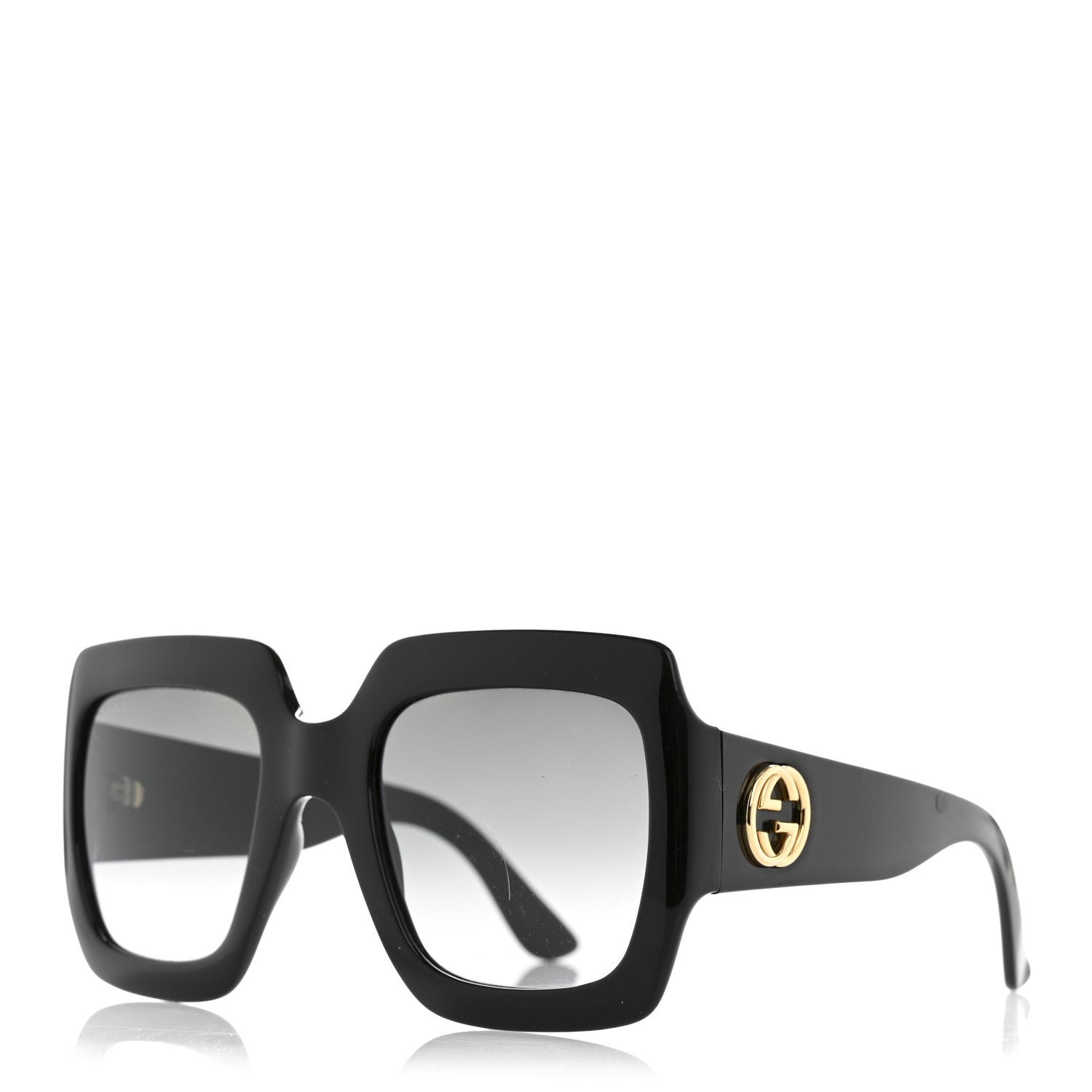 Gucci Acetate Square Frame Sunglasses GG0053S Black 1 of 8