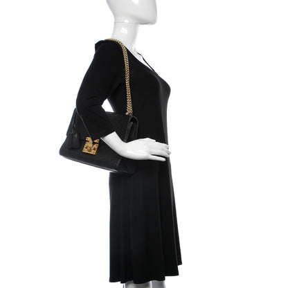 Gucci Guccissima Medium Padlock Shoulder Bag Black 2 of 18