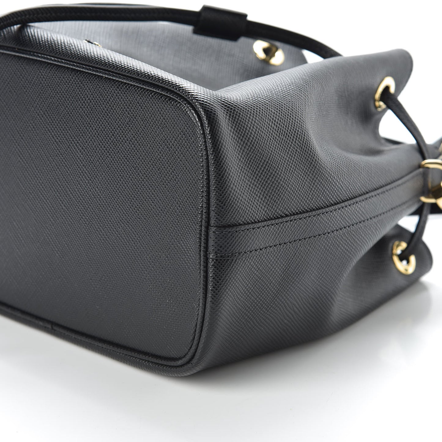 Saffiano Cuir Bucket Bag Black