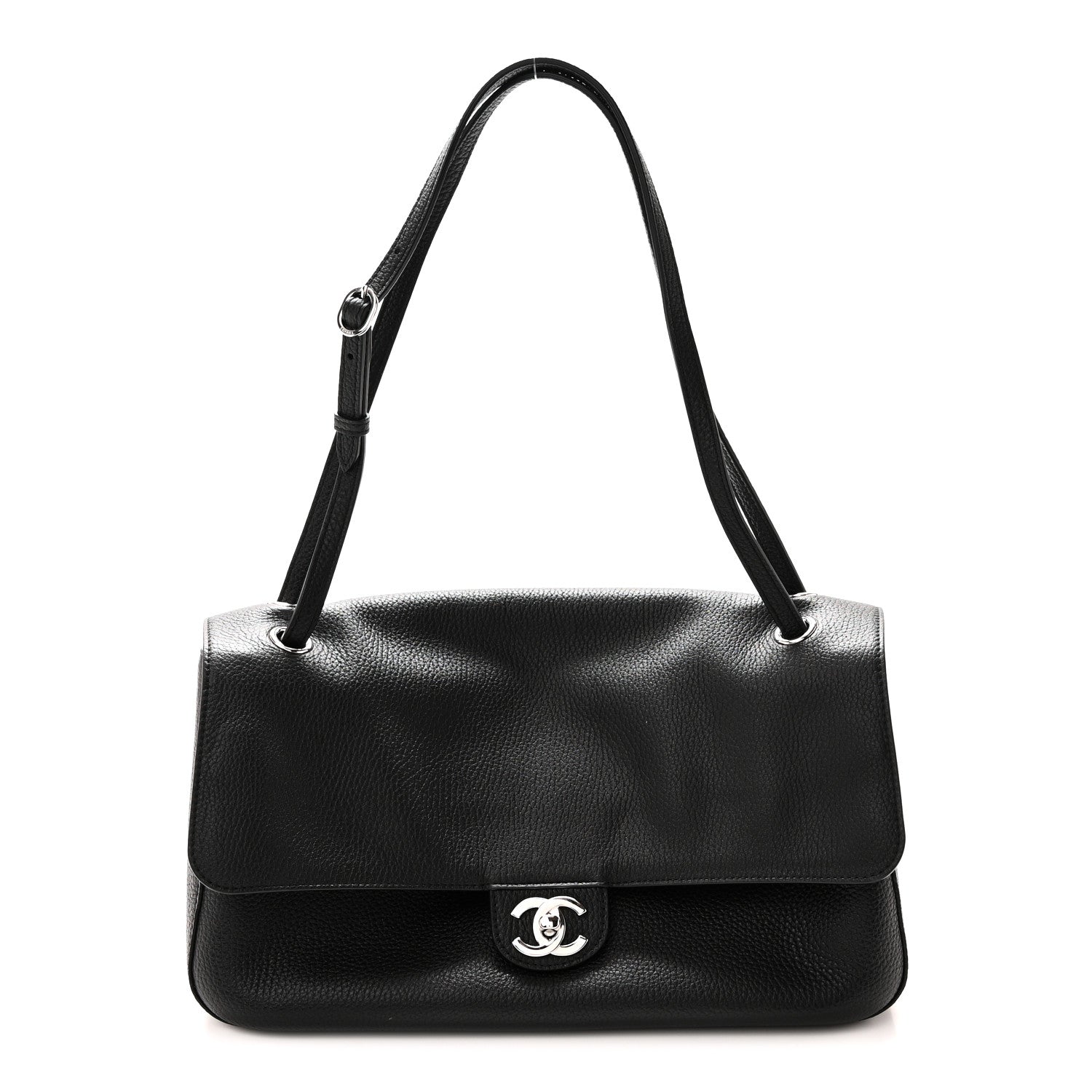 Chanel Grained Calfskin Small Souplissimo Maxi Flap Black 1 of 10