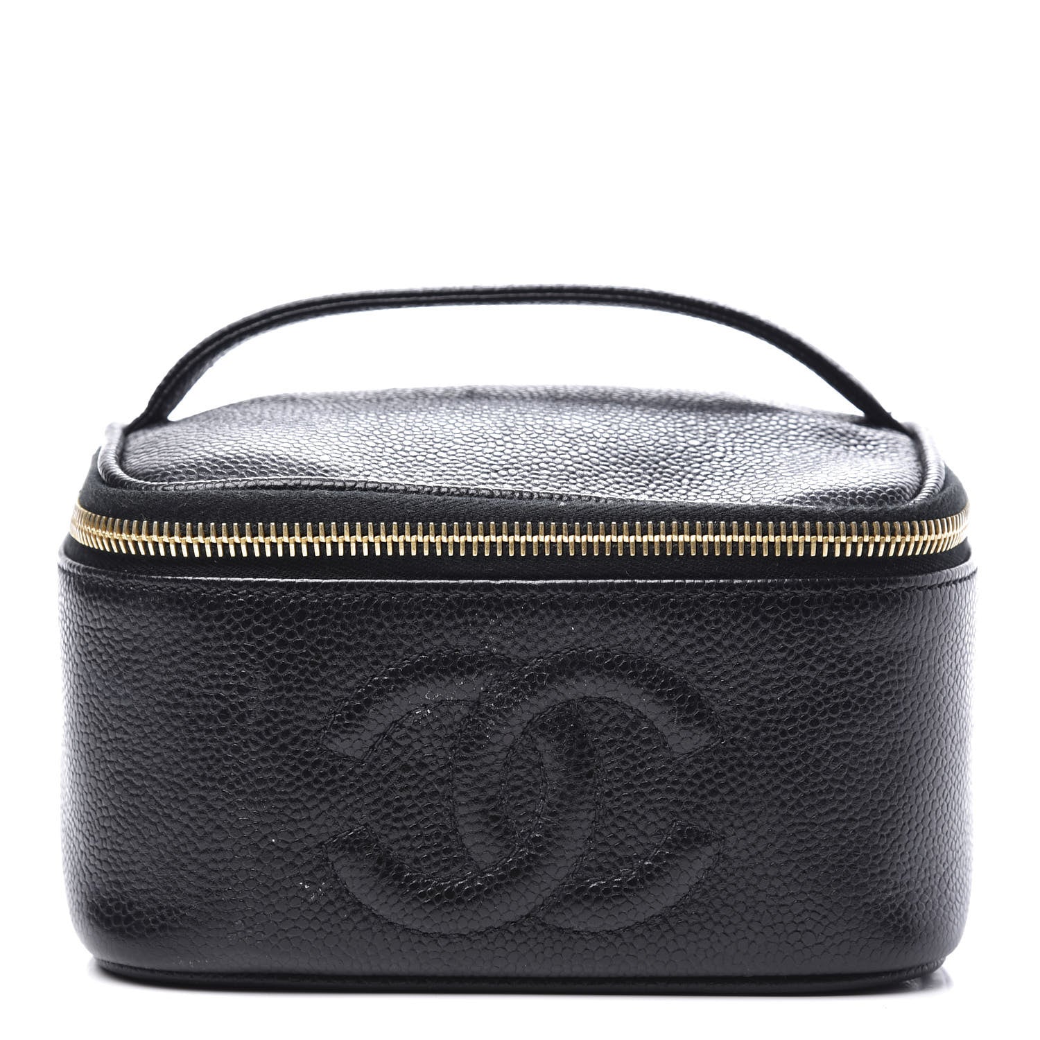 Chanel Caviar CC Vanity Cosmetic Case Black 1 of 11