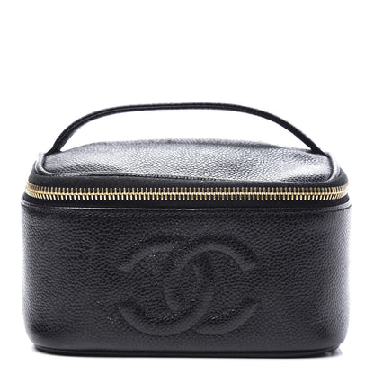 Chanel Caviar CC Vanity Cosmetic Case Black 1 of 11